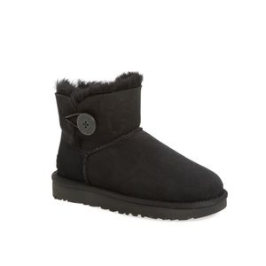 Mini Black Bailey Button UGG Boots